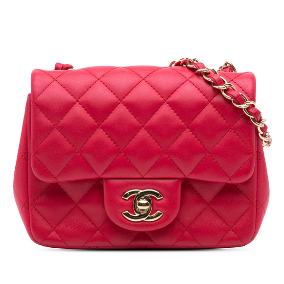 Pre-Loved Chanel Mini Square Classic Lambskin Single Flap - Picture 1 of 11